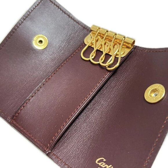 Cartier Must Line - Bordeaux Gold Leather Hardware Key Case 124-081225 - Picture 4 of 6